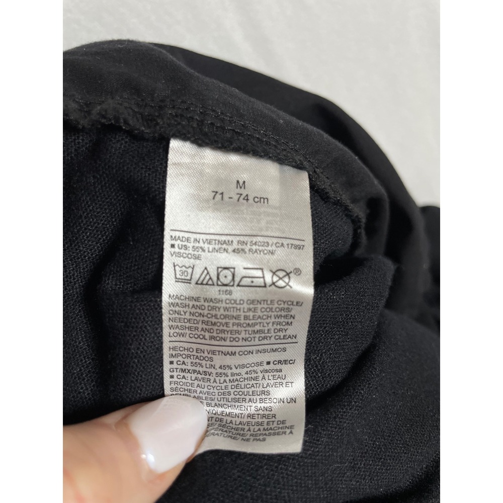womens linen blend straight leg comfort high waist pant M old navy lagenlook - Picture 9 of 9